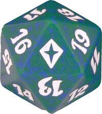 Worldwake Spindown Die - Green - Wizards of the Coast Dice - Life Counters card