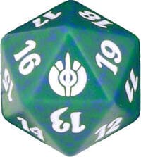 Mirrodin Besieged Spindown Die - Green - Wizards of the Coast Dice - Life Counters card