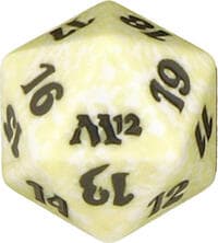 Magic 2012 (M12) Spindown Die - White - Wizards of the Coast Dice - Life Counters card