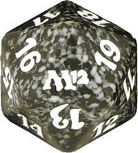 Magic 2012 (M12) Spindown Die - Black - Wizards of the Coast Dice - Life Counters card