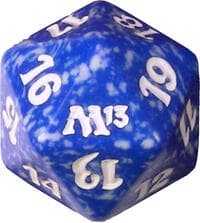 Magic 2013 (M13) Spindown Die - Blue - Wizards of the Coast Dice - Life Counters card