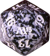 Magic 2013 (M13) Spindown Die - Black - Wizards of the Coast Dice - Life Counters card