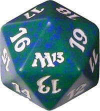 Magic 2013 (M13) Spindown Die - Green - Wizards of the Coast Dice - Life Counters card