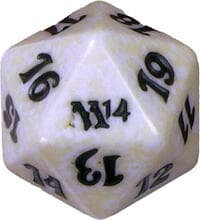 Magic 2014 (M14) Spindown Die - White - Wizards of the Coast Dice - Life Counters card