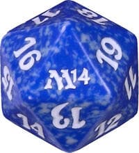 Magic 2014 (M14) Spindown Die - Blue - Wizards of the Coast Dice - Life Counters card
