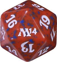 Magic 2014 (M14) Spindown Die - Red - Wizards of the Coast Dice - Life Counters card
