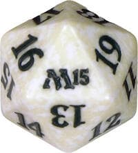 Magic 2015 (M15) Spindown Die - White - Wizards of the Coast Dice - Life Counters card