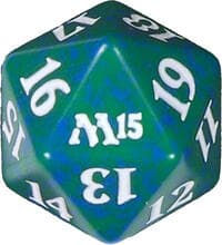 Magic 2015 (M15) Spindown Die - Green - Wizards of the Coast Dice - Life Counters card
