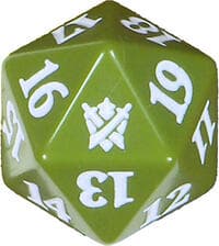 Khans of Tarkir Spindown Die - Green - Wizards of the Coast Dice - Life Counters card