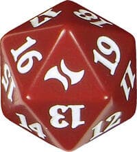 Fate Reforged Spindown Die - Red - Wizards of the Coast Dice - Life Counters card