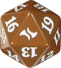 Fate Reforged Spindown Die - Brown - Wizards of the Coast Dice - Life Counters card