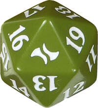 Fate Reforged Spindown Die - Green - Wizards of the Coast Dice - Life Counters card