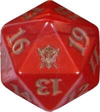 Dragons of Tarkir Spindown Die - Red - Wizards of the Coast Dice - Life Counters card