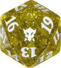 Dragons of Tarkir Spindown Die - Yellow - Wizards of the Coast Dice - Life Counters card