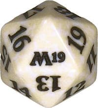 Core Set 2019 Spindown Die - White - Wizards of the Coast Dice - Life Counters card