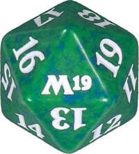 Core Set 2019 Spindown Die - Green - Wizards of the Coast Dice - Life Counters card
