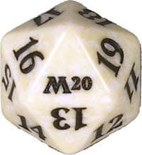 Core Set 2020 Spindown Die - White - Wizards of the Coast Dice - Life Counters card