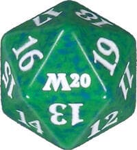 Core Set 2020 Spindown Die - Green - Wizards of the Coast Dice - Life Counters card