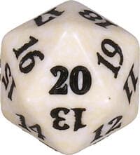 Magic Game Night 2019 Spindown Die - White - Wizards of the Coast Dice - Life Counters card