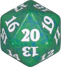 Magic Game Night 2019 Spindown Die - Green - Wizards of the Coast Dice - Life Counters card