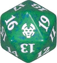 Theros Beyond Death Spindown Die - Green - Wizards of the Coast Dice - Life Counters card