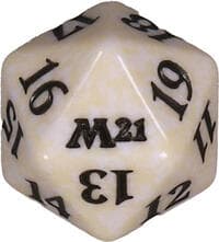 Core Set 2021 Spindown Die - White - Wizards of the Coast Dice - Life Counters card