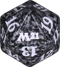 Core Set 2021 Spindown Die - Black - Wizards of the Coast Dice - Life Counters card