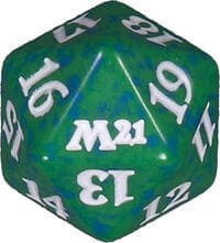 Core Set 2021 Spindown Die - Green - Wizards of the Coast Dice - Life Counters card