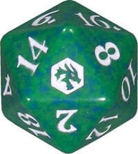 Adventures in the Forgotten Realms Spindown Die - Green - Wizards of the Coast Dice - Life Counters card