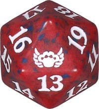 Streets of New Capenna Spindown Die - Red - Wizards of the Coast Dice - Life Counters card