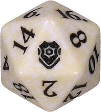 Commander Legends: Battle for Baldur's Gate Spindown Die - White - Wizards of the Coast Dice - Life Counters card