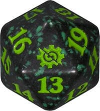 The Brothers' War Spindown Die - Green - Wizards of the Coast Dice - Life Counters card