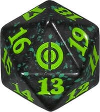Phyrexia: All Will Be One Spindown Die - Green - Wizards of the Coast Dice - Life Counters card