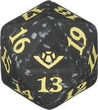 Outlaws of Thunder Junction Spindown Die - Yellow - Wizards of the Coast Dice - Life Counters card