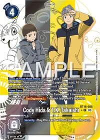 Cody Hida & T.K. Takaishi (Alternate Art) - Beginning Observer - Digimon Card Game card