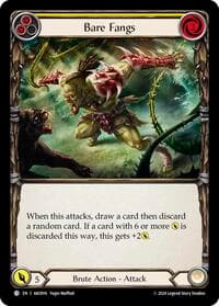 Bare Fangs (Yellow) - Armory Deck: Kayo - Flesh and Blood TCG card