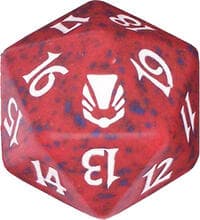 Darksteel Spindown Die - Red - Wizards of the Coast Dice - Life Counters card
