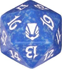 Darksteel Spindown Die - Blue - Wizards of the Coast Dice - Life Counters card