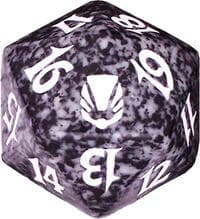 Darksteel Spindown Die - Black - Wizards of the Coast Dice - Life Counters card