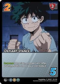 Defiant Stance - UniVersus: My Hero Academia: Girl Power - UniVersus card