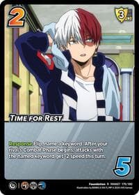 Time for Rest - UniVersus: My Hero Academia: Girl Power - UniVersus card