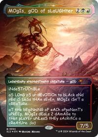 MOgIs, gOD of sLaUGHter (9994) (Rainbow Foil) - Secret Lair Drop Series - Magic: The Gathering card