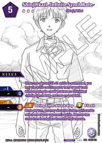 Shinji Ikari -Infinite Synch Rate- (SPR) - Collaboration Booster 01: Halo of Awakening - Battle Spirits Saga card