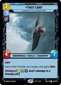 First Light - Headquarters of the Crimson Dawn - Shadows of the Galaxy - Star Wars: Unlimited card