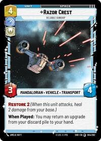 Razor Crest - Reliable Gunship - Shadows of the Galaxy - Star Wars: Unlimited card
