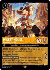 Mickey Mouse - Musketeer Captain - Ursula's Return - Disney Lorcana card