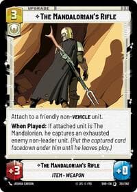 The Mandalorian's Rifle - Shadows of the Galaxy - Star Wars: Unlimited card