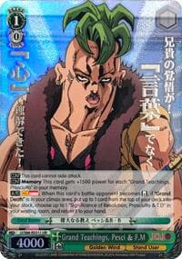 Grand Teachings, Pesci & F.M (JJR) (Silver Stamp) - JoJo's Bizarre Adventure: Golden Wind - Weiss Schwarz card