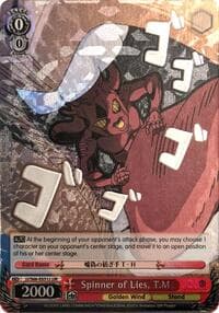 Spinner of Lies, T.M (JJR) (Silver Stamp) - JoJo's Bizarre Adventure: Golden Wind - Weiss Schwarz card
