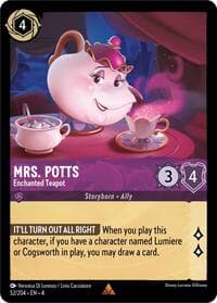 Mrs. Potts - Enchanted Teapot - Ursula's Return - Disney Lorcana card